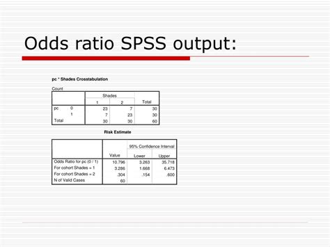 odds ratio spss|odds ratio statistik.